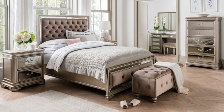 Jasmine mirrored bedroom furniture collection