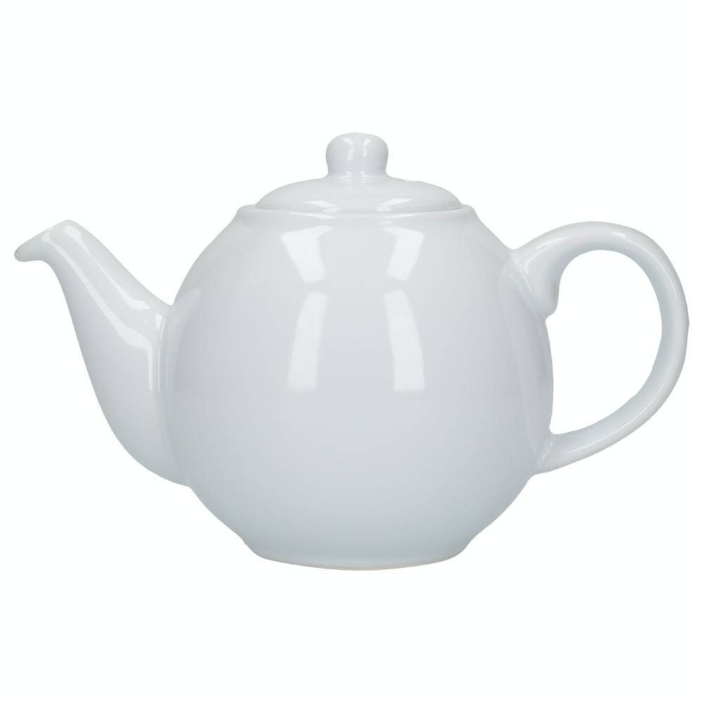 London Pottery Globe Teapot 4 Cup White Glasswells