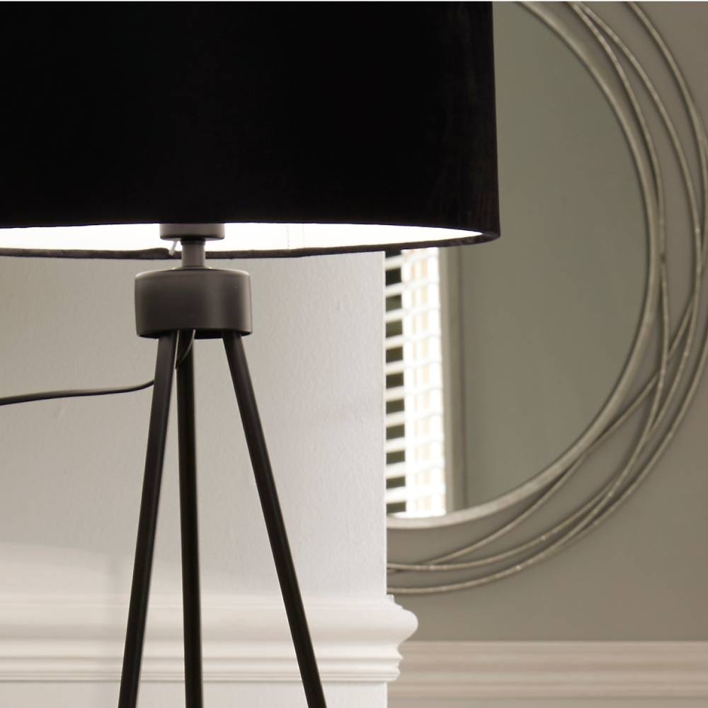 Matt Black Tripod Floor Lamp Glasswells