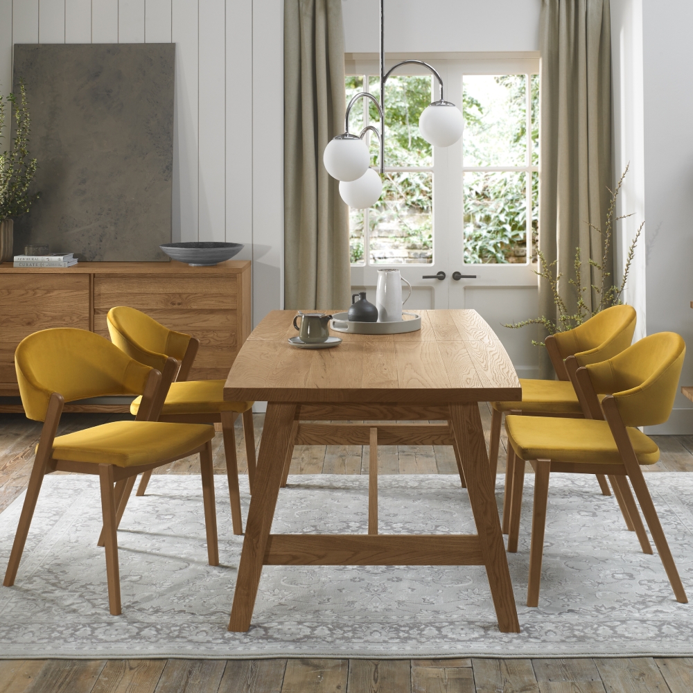 Christopher Extending Dining Table 177-222cm & 4 Dining Chairs
