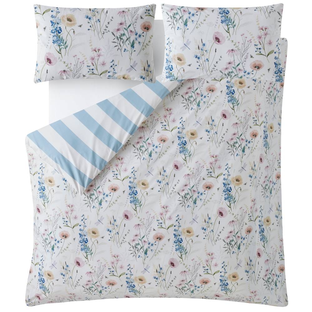 Laura Ashley Alford Meadow King Duvet Set Delphinium Blue Glasswells