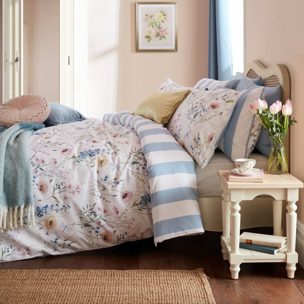Laura Ashley Alford Meadow King Duvet Set Delphinium Blue Glasswells