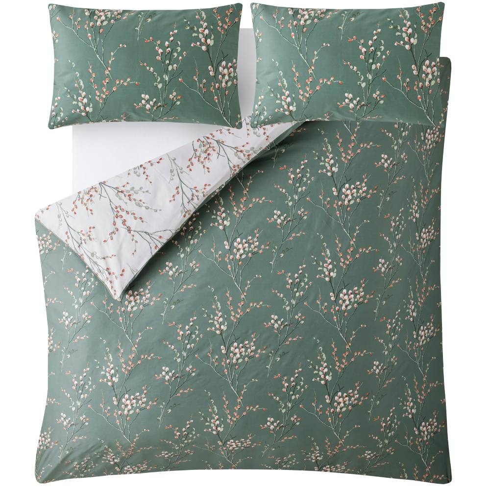 Laura Ashley PussyWillow Super King Duvet Set Fern Green Glasswells