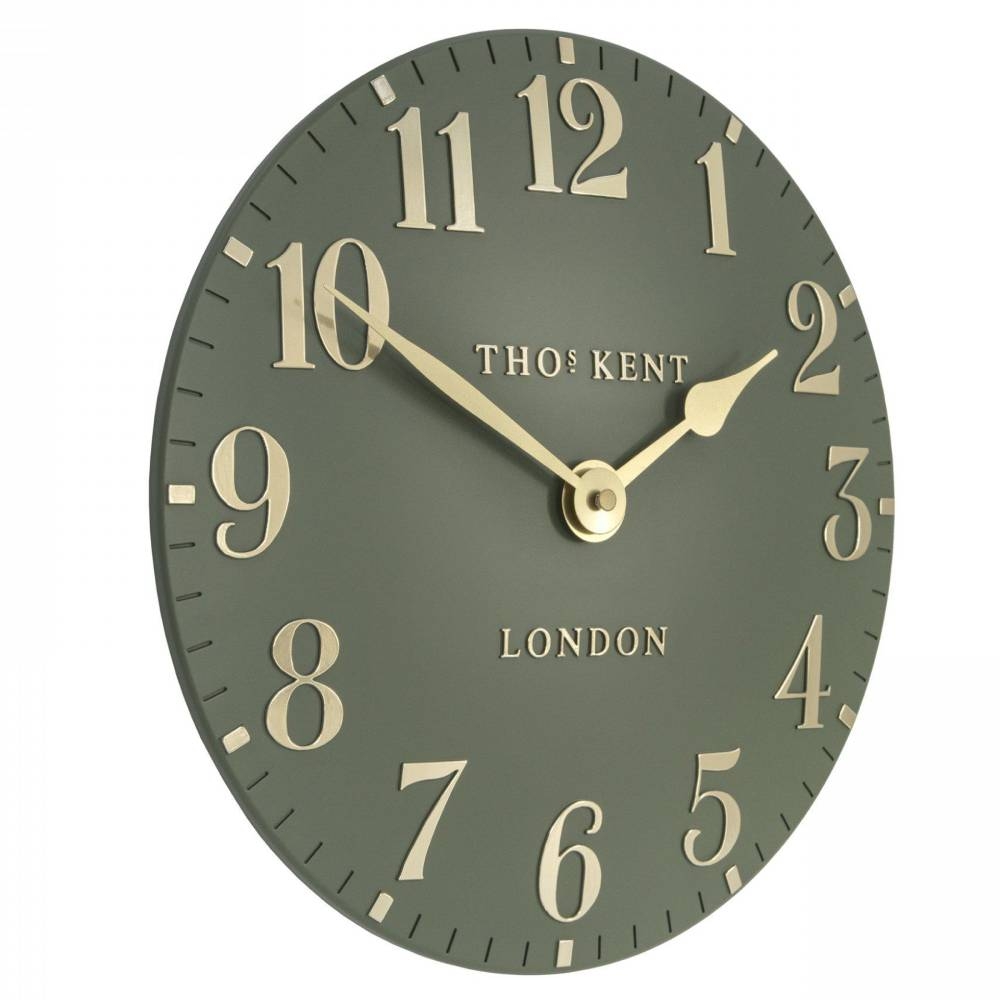 Thomas Kent 20" Arabic Wall Clock Lichen Green - Glasswells