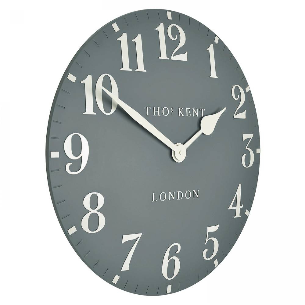 Thomas Kent 20" Arabic Wall Clock Flax Blue - Glasswells