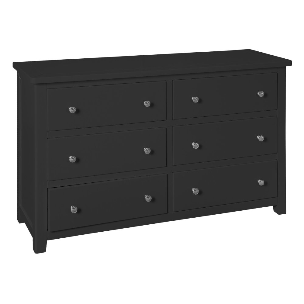 Hamilton 6 drawer wide chest charcoal Glasswells