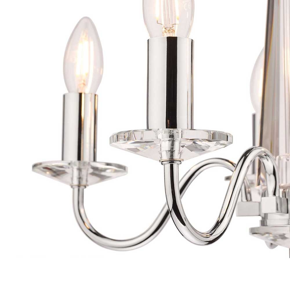 Photo inspiration: Visual Reference: Laura Ashley Blake 5Lt Cut Glass Polished Chrome Chandelier