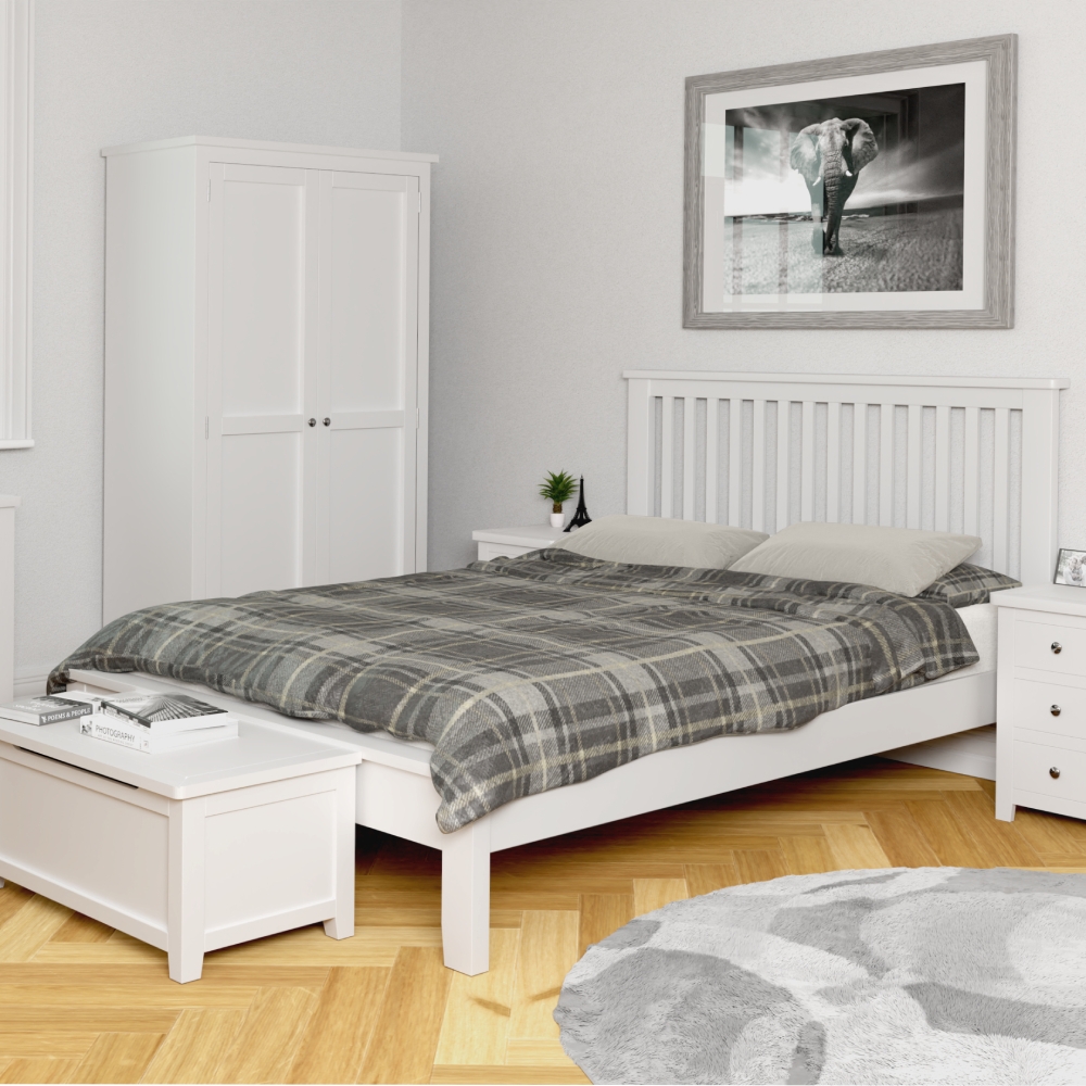 Hamilton bed frame white Glasswells