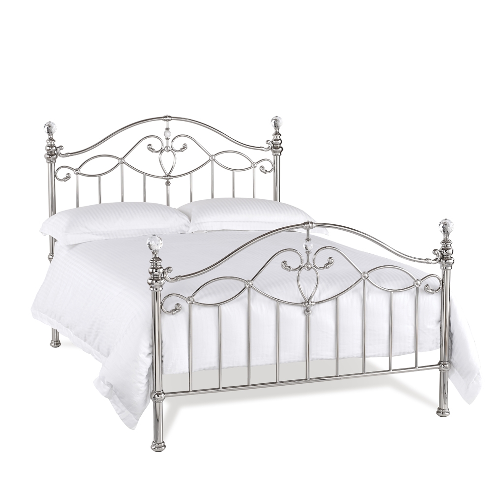 Ellis Bed Frame Shiny Nickel Glasswells