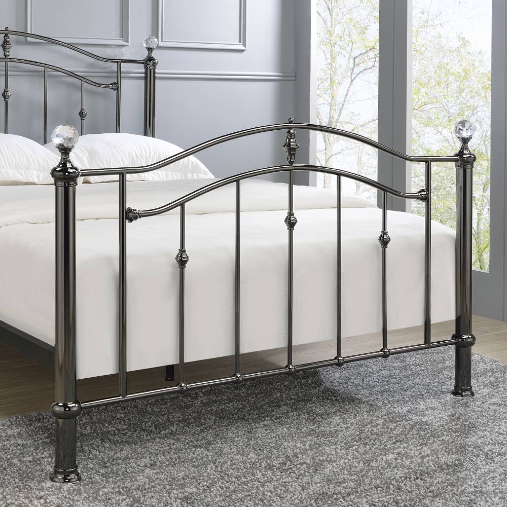 Cosmos Black Chrome Bed Frame Glasswells