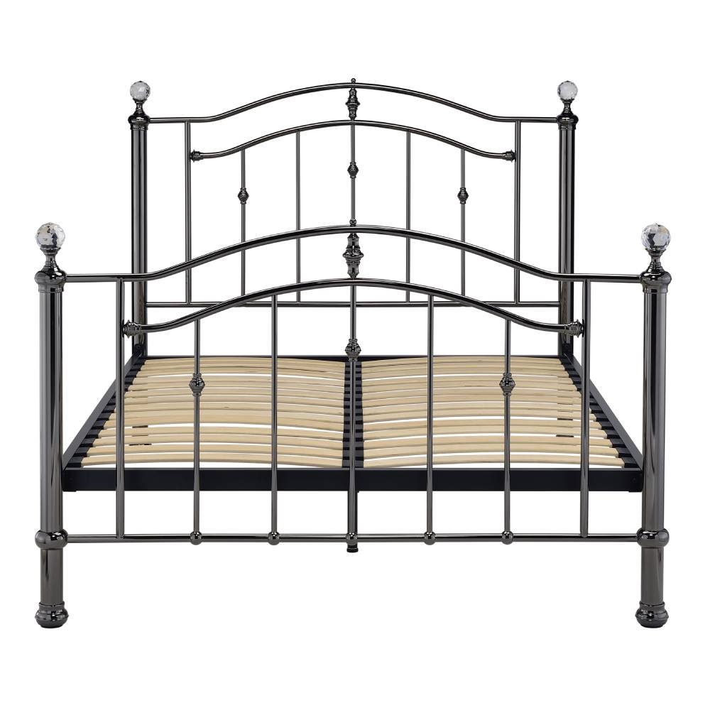 Cosmos Black Chrome Bed Frame Glasswells