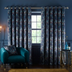 Eclipse Eyelet Headed Curtains Midnight