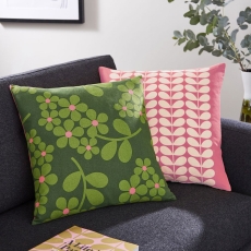 Orla Kiely Wisteria Stem Cushion Green