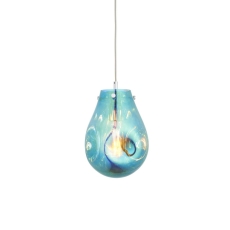 Newton Metallic Petrol Medium Glass Pendant