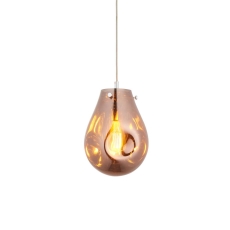 Newton Metallic Copper Medium Glass Pendant