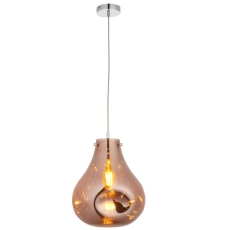 Newton Metallic Copper Large Glass Pendant
