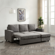 Mickey Corner Sofa Bed Grey