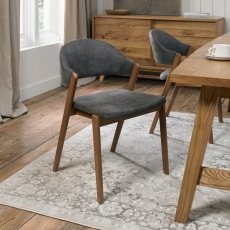 Christopher Rustic Oak Dining Chair Dark Grey