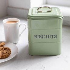 Living Nostalgia Biscuit Storage Tin Green