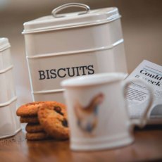 Living Nostalgia Biscuit Storage Tin Cream