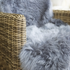 Sheepskin Double Grey Rug