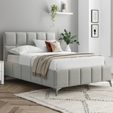 Newton Upholstered Bed Frame Grey Linen