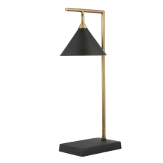 Matt Black and Antique Brass Table Lamp