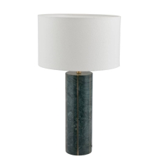 Venetia Green Marble & Gold Metal Tall Table Lamp