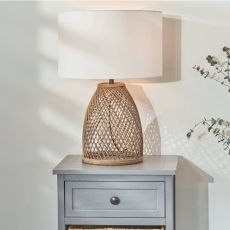 Natural Woven Table Lamp