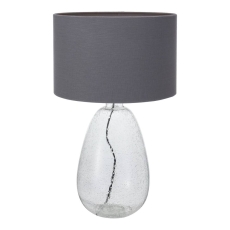 Organic Shape Tall Clear Bubble Glass Table Lamp