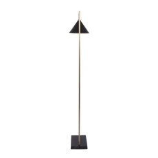 Matt Black and Antique Brass Floor Lamp