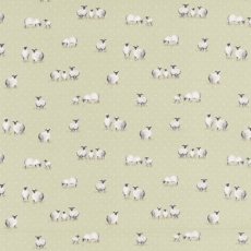 Sheepy Sage PVC Tablecloth Fabric