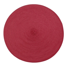 Walton & Co Circular Ribbed Placemat Red