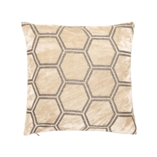Ivor Velvet 43cm Cushion Cream