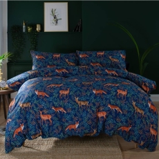 Fox And Deer Duvet Set Navy