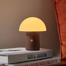 Alice Mushroom Lamp Walnut - Mini