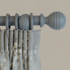 Laura Ashley 35mm Ribbed Ball Pole Dark Slate