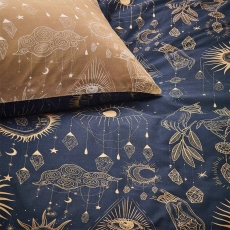 Constellation Celestial Duvet Cover Set Gold/Navy