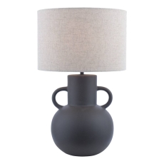 Urn Table Lamp Black with Shade