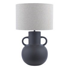 Urn Table Lamp Black with Shade