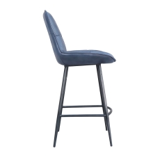 Harleston Bar Chair Blue Leather