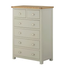 Pemberley 2 + 4 Drawer Chest - Stone