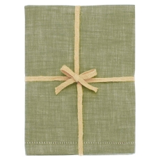 Walton & Co Chambray Tablecloth Olive - 130 x 280cm