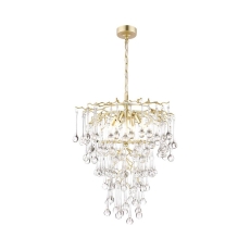 Laura Ashley Willow 4 Light Pendant Satin Champagne