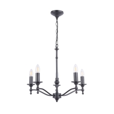 Laura Ashley Ludchurch 5 Light Chandelier Industrial Black