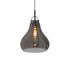 Turua Chrome & Smoked Glass Pendant Light