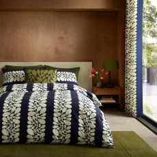 Orla Kiely Sycamore Stripe Standard Pillowcase Pair Space Blue