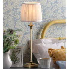 Laura Ashley Hemsley Table Lamp Antique Brass with Shade