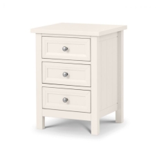 Marley 3 Drawer Bedside Surf White