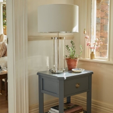 Laura Ashley Harrington Large Table Lamp Polished Nickel